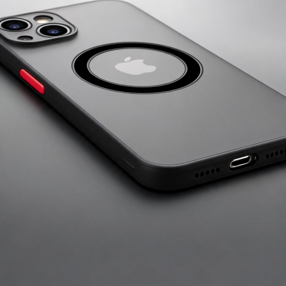 iPhone MagSafe Case – Shockproof Matte Magnetic Cover side buttons and port cutouts