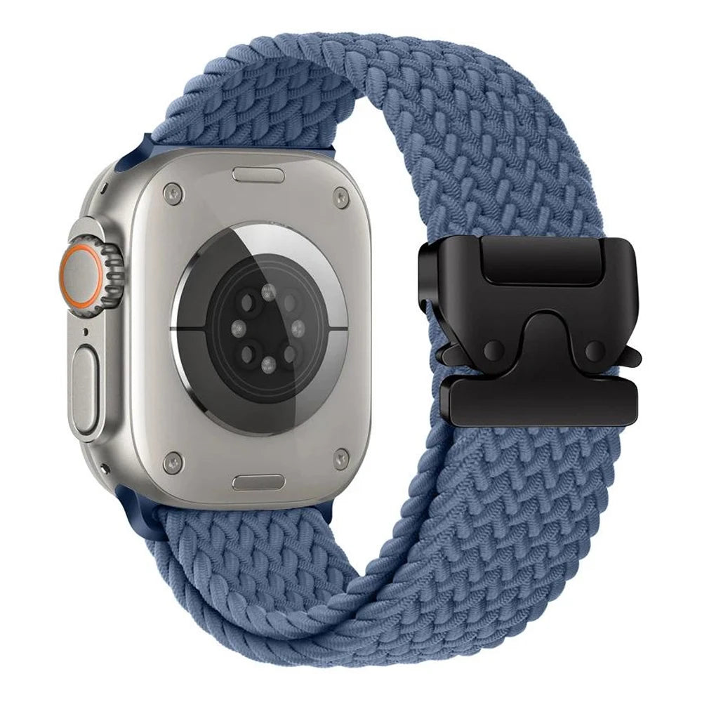 Blue Braided Nylon Parachute Strap for Apple Watch Ultra & Series 