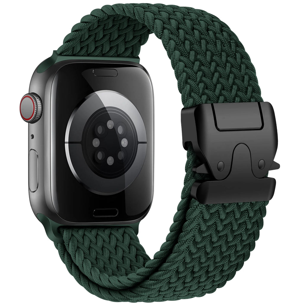 Green Braided Nylon Parachute Strap for Apple Watch Ultra & Series 