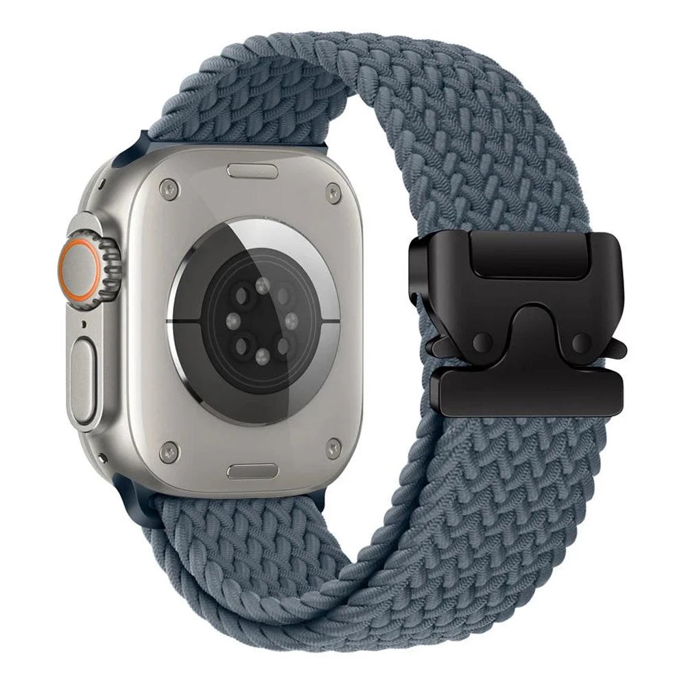 Grey Braided Nylon Parachute Strap for Apple Watch Ultra & Series 