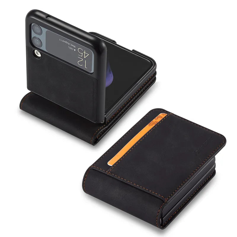 Leather Wallet Case Samsung Z Flip 3 5 Case Monkey leather-wallet-case-samsung-z-flip-3-5-case-monkey