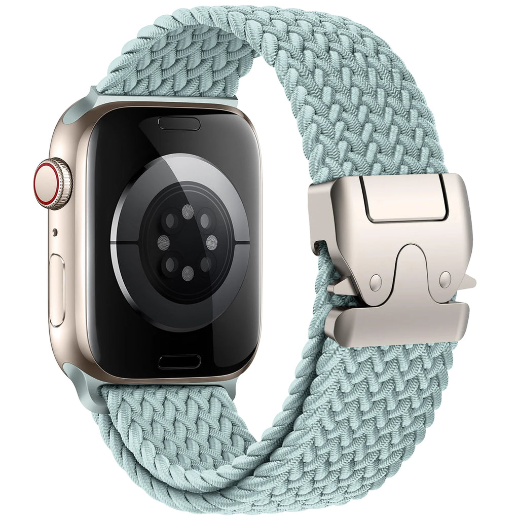 Light Blue Braided Nylon Parachute Strap for Apple Watch Ultra & Series 
