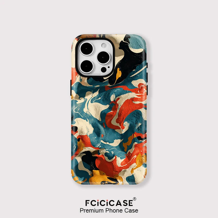 Art Painting Dual-Layer iPhone Case - Shockproof MagSafe Matte Finish, iPhone 12 to 18 Pro Max
