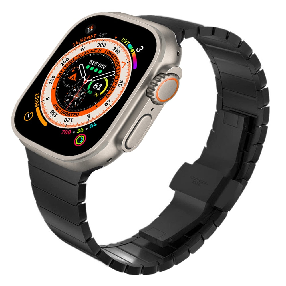 Black Link Bracelet Watch Strap for Apple Watch