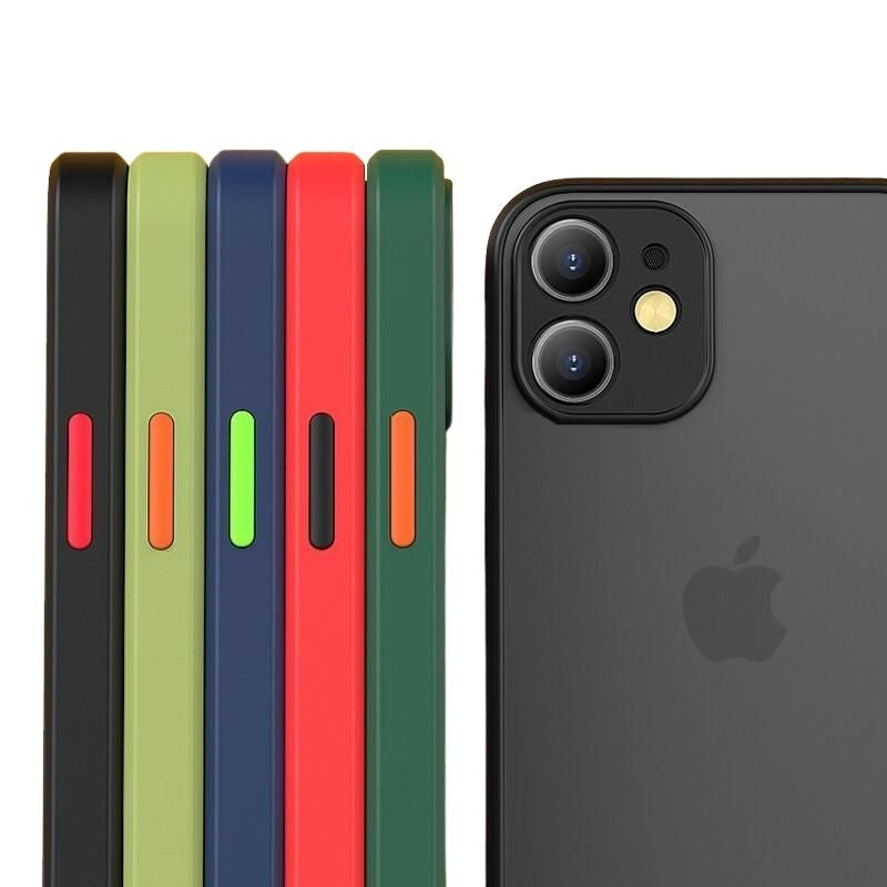 (Black Green, For iPhone 13) Luxury Silicone Shockproof Matte Phone Case For iPhone 13 12 11 Pro Max Mini x XS XR 7 8 Plus SE 2 2020 Transparent Thin