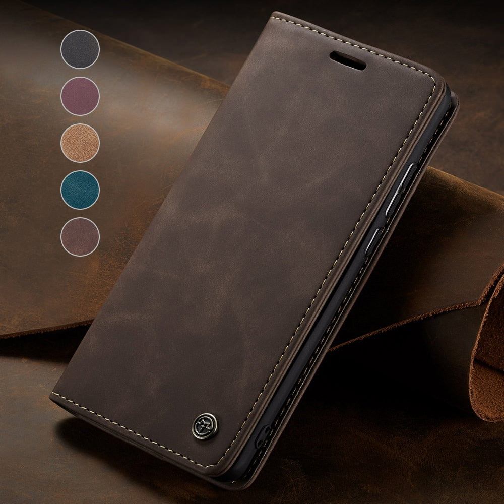 Magnetic Flip Soft Leather Wallet Case For iPhone - Case Monkey