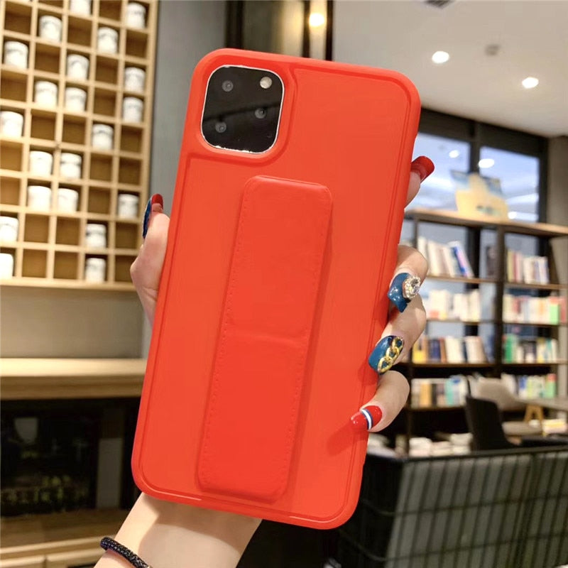 Leather Wrist Strap Case With Stand For iPhone - Case Monkey