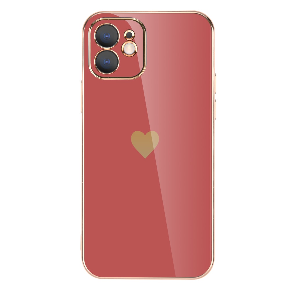 Full Lens Protection Plated Heart Phone Case For iPhone - Case Monkey