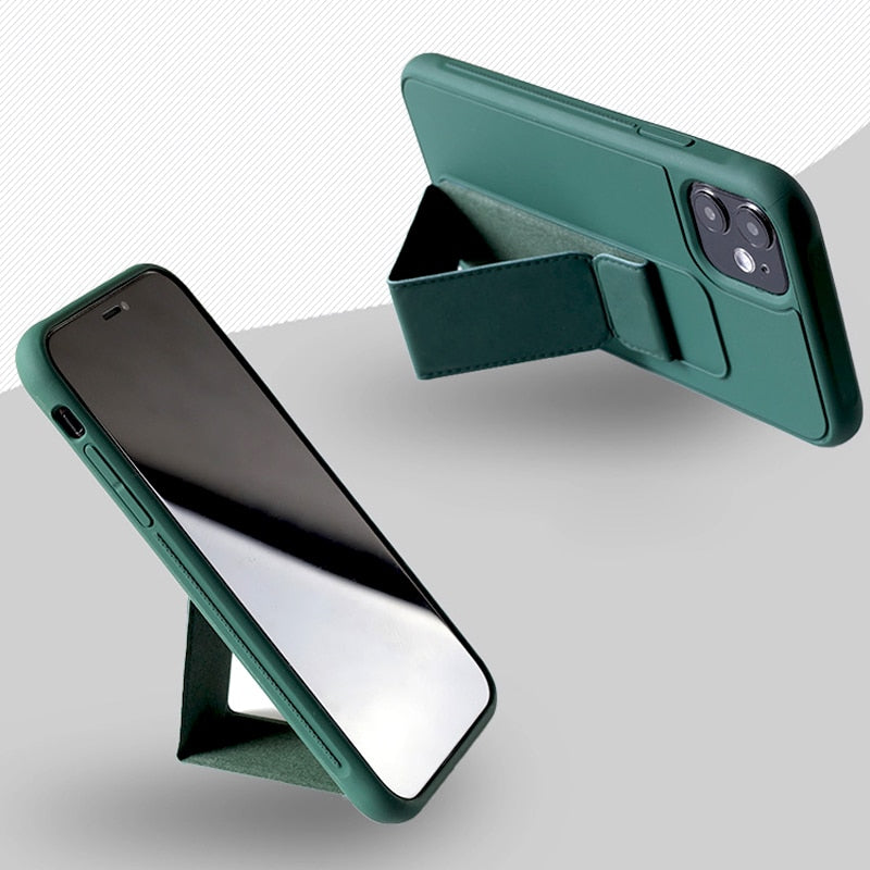 Leather Wrist Strap Case With Stand For iPhone - Case Monkey