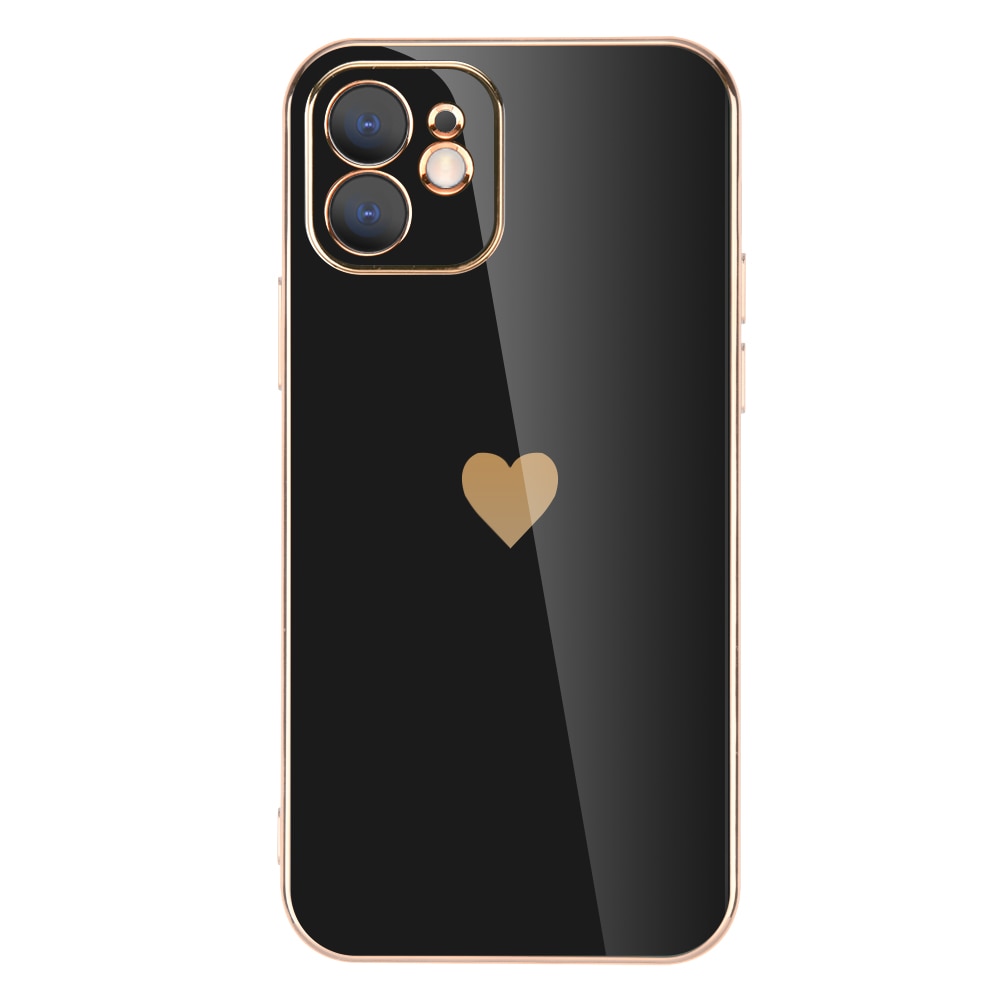 Full Lens Protection Plated Heart Phone Case For iPhone - Case Monkey