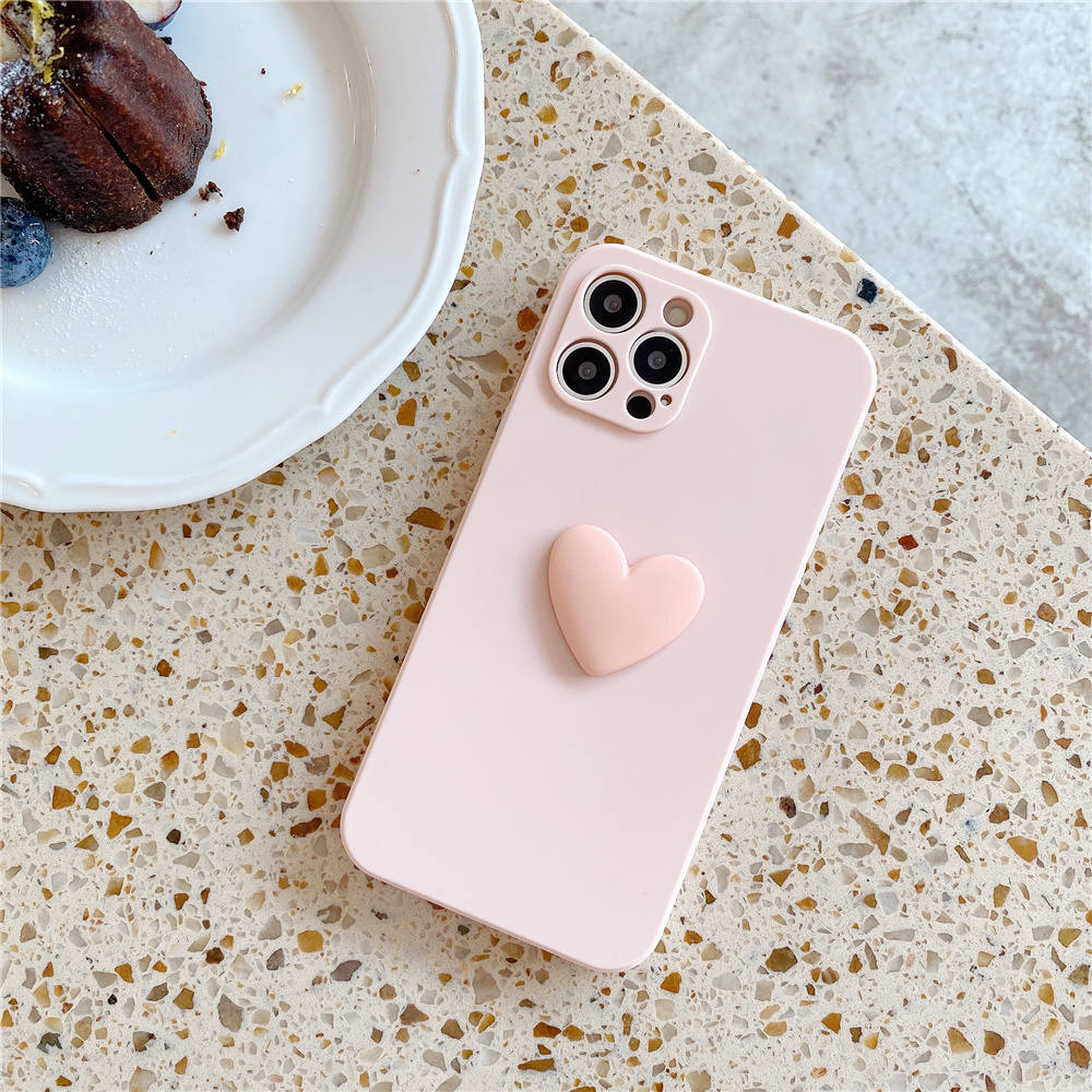 Matte Silicone Big Love Heart Phone Case for iPhone - Case Monkey