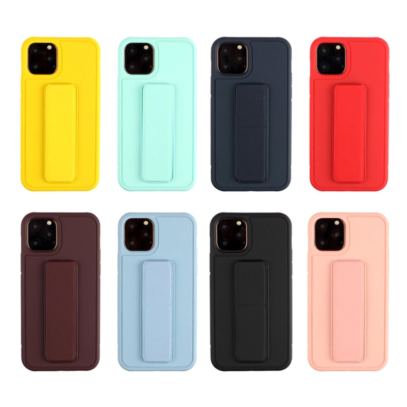Leather Wrist Strap Case With Stand For iPhone - Case Monkey