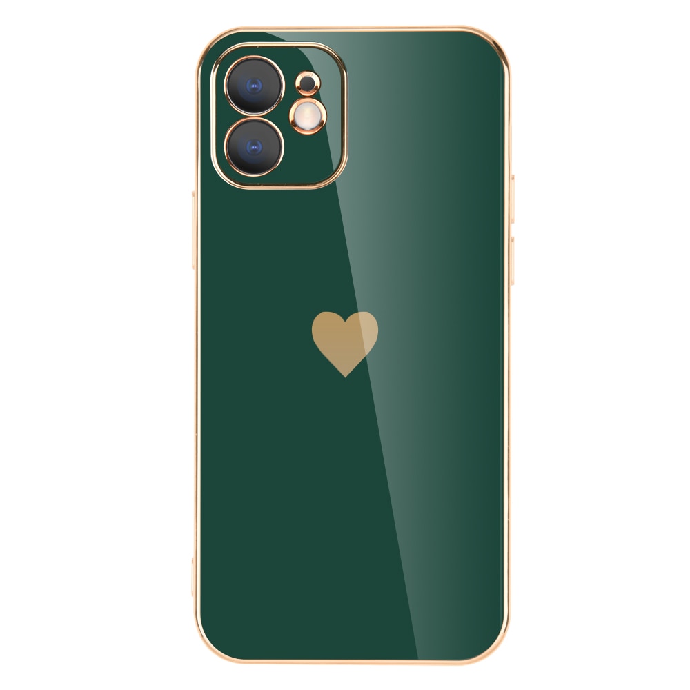 Full Lens Protection Plated Heart Phone Case For iPhone - Case Monkey