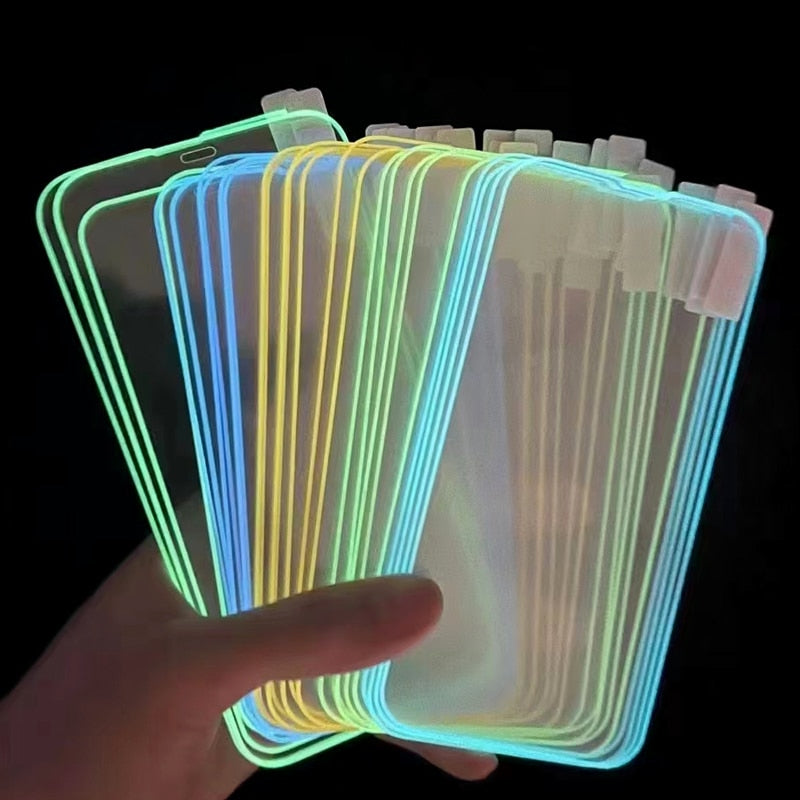 Fluorescent Glow In The Dark Tempered Glass Screen Protector For iPhone
