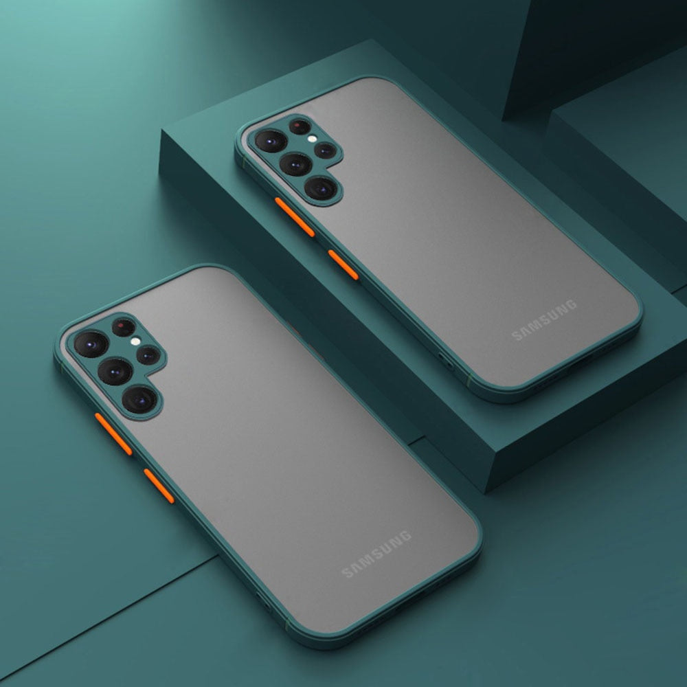 Luxury Shockproof Matte Silicone Phone Case For Samsung
