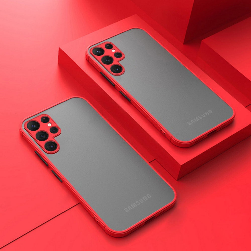 Luxury Shockproof Matte Silicone Phone Case For Samsung
