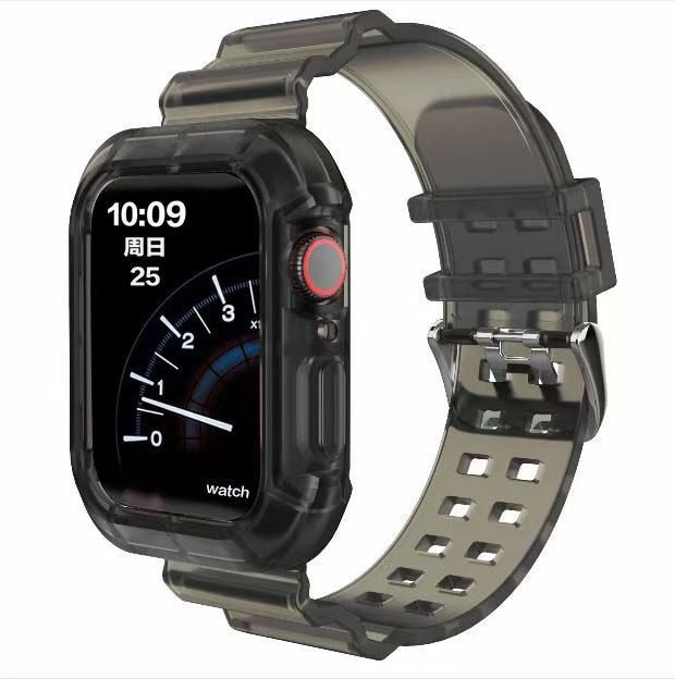 Transparent Black Silicone Band Strap for Apple Watch