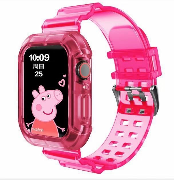 Transparent Pink Silicone Band Strap for Apple Watch
