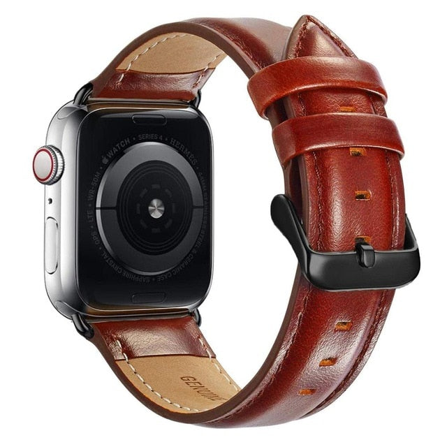 Genuine Leather Watch Band For Apple Watch - Case Monkey