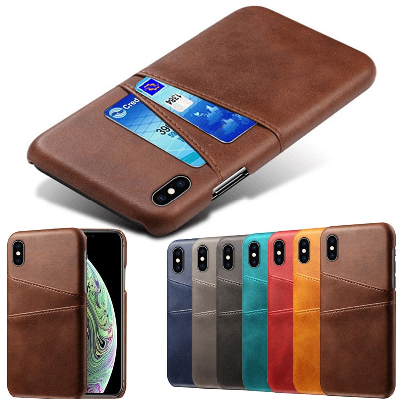 Leather Card Holder Case for iPhone - Case Monkey