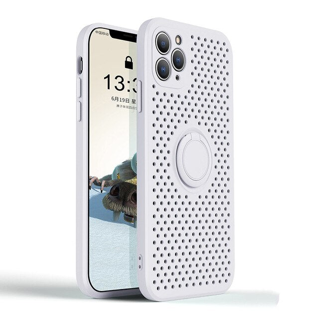 Heat Dissipation Honeycombe Phone Case With Holder For iPhone - Case Monkey