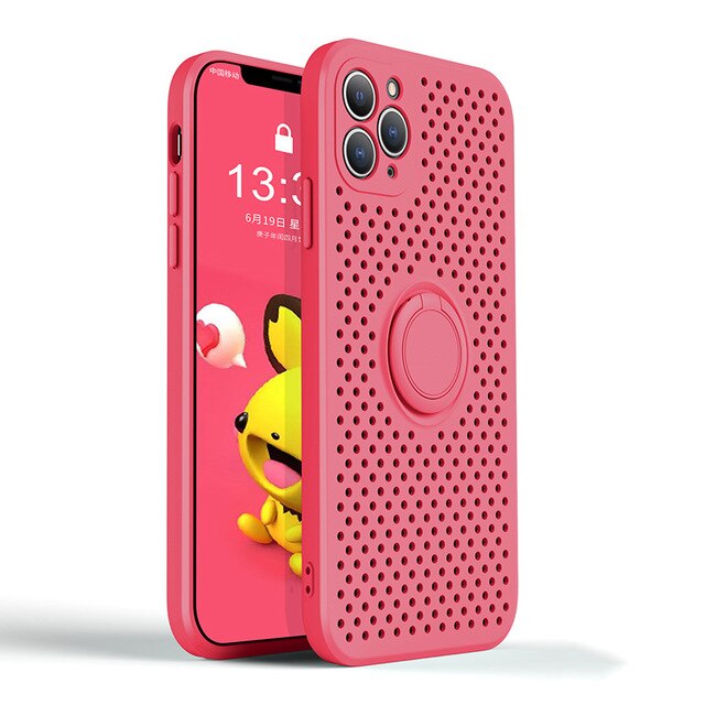 Heat Dissipation Honeycombe Phone Case With Holder For iPhone - Case Monkey