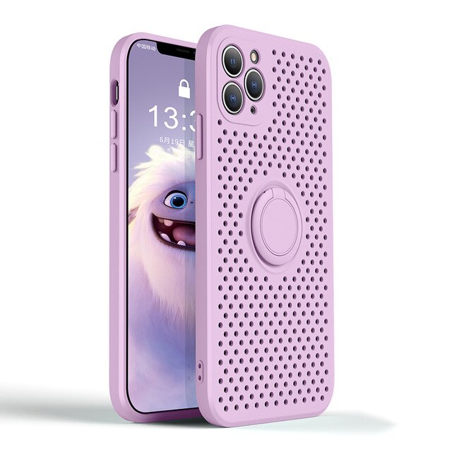 Heat Dissipation Honeycombe Phone Case With Holder For iPhone - Case Monkey