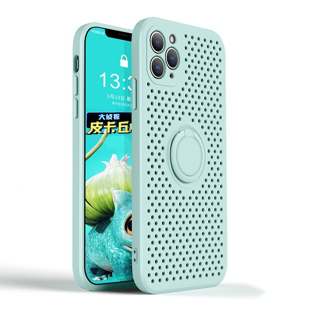 Heat Dissipation Honeycombe Phone Case With Holder For iPhone - Case Monkey