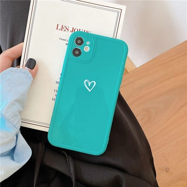 Candy Colours Love Heart Phone Case For iPhone - Case Monkey