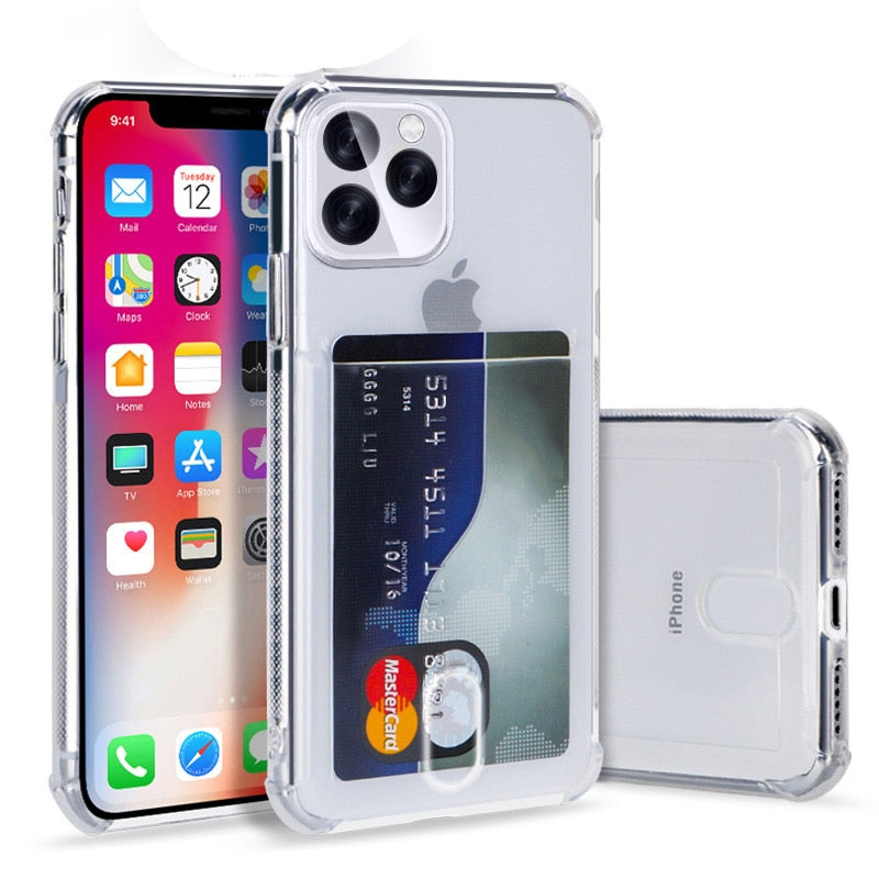 Shockproof Phone Case for iPhone With Card Holder - Case Monkey