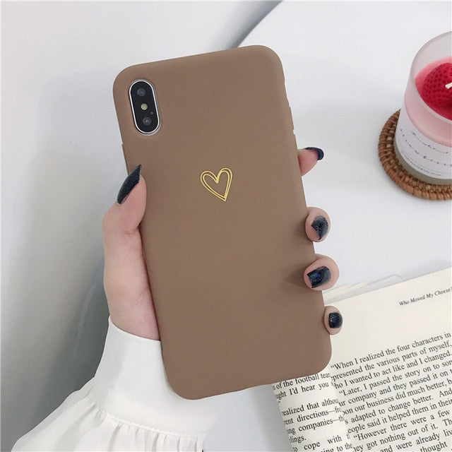 Gold Heart Phone Case For iPhone - Case Monkey