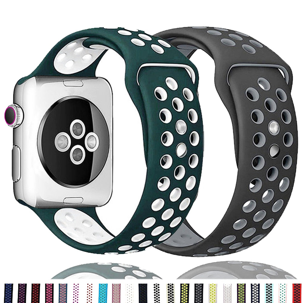 Breathable Silicone Strap For Apple Watch - Case Monkey