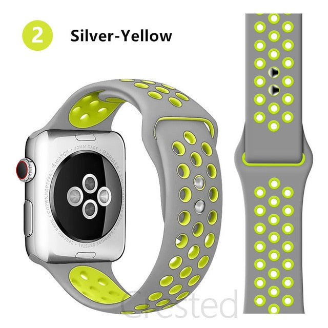 Breathable Silicone Strap For Apple Watch - Case Monkey