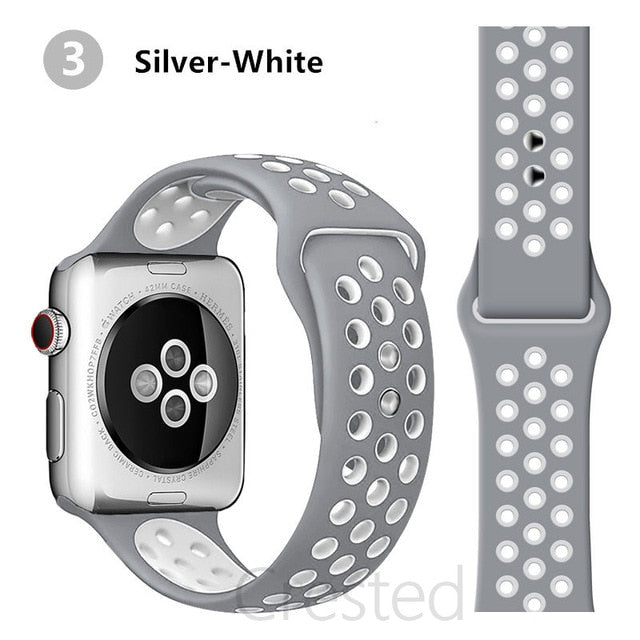 Breathable Silicone Strap For Apple Watch - Case Monkey
