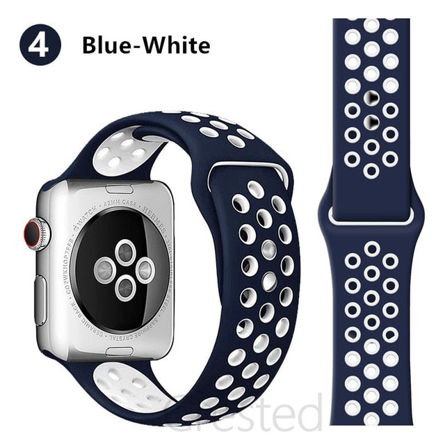 Breathable Silicone Strap For Apple Watch - Case Monkey