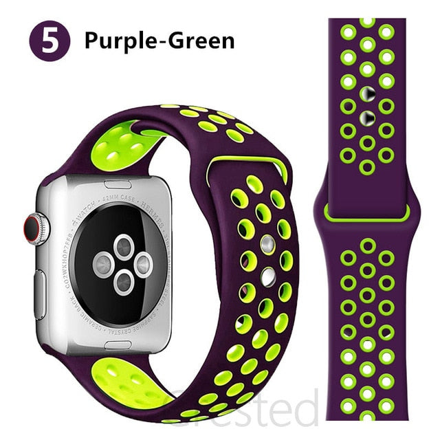 Breathable Silicone Strap For Apple Watch - Case Monkey