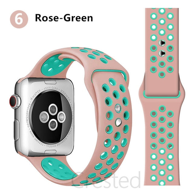 Breathable Silicone Strap For Apple Watch - Case Monkey