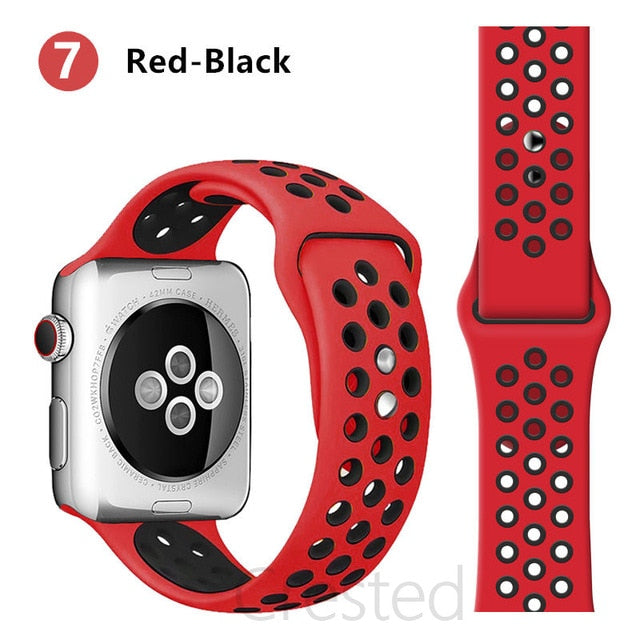 Breathable Silicone Strap For Apple Watch - Case Monkey