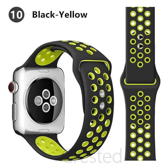 Breathable Silicone Strap For Apple Watch - Case Monkey