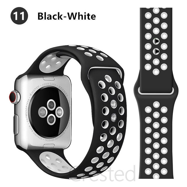 Breathable Silicone Strap For Apple Watch - Case Monkey