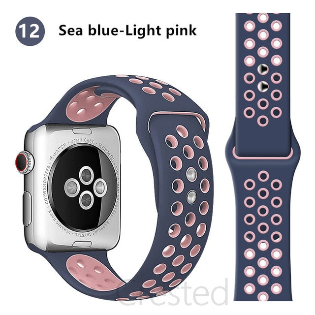 Breathable Silicone Strap For Apple Watch - Case Monkey