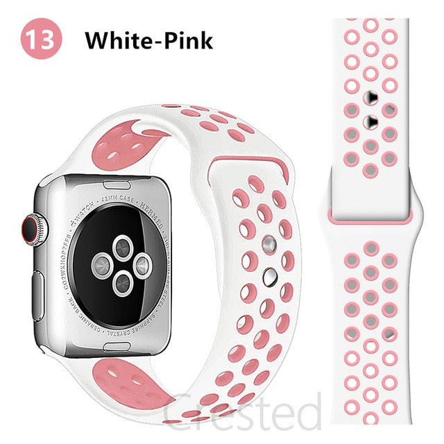 Breathable Silicone Strap For Apple Watch - Case Monkey