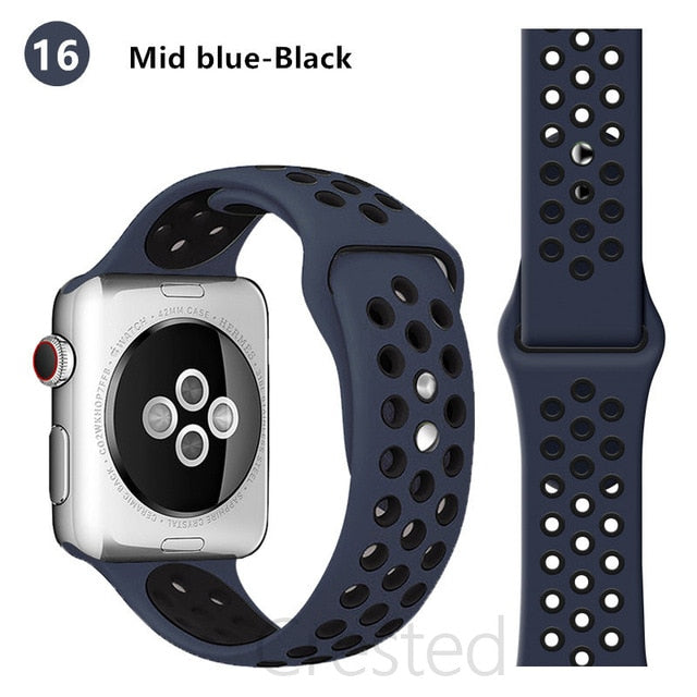 Breathable Silicone Strap For Apple Watch - Case Monkey