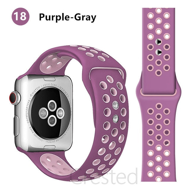 Breathable Silicone Strap For Apple Watch - Case Monkey