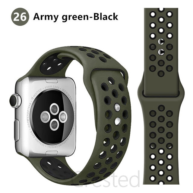 Breathable Silicone Strap For Apple Watch - Case Monkey