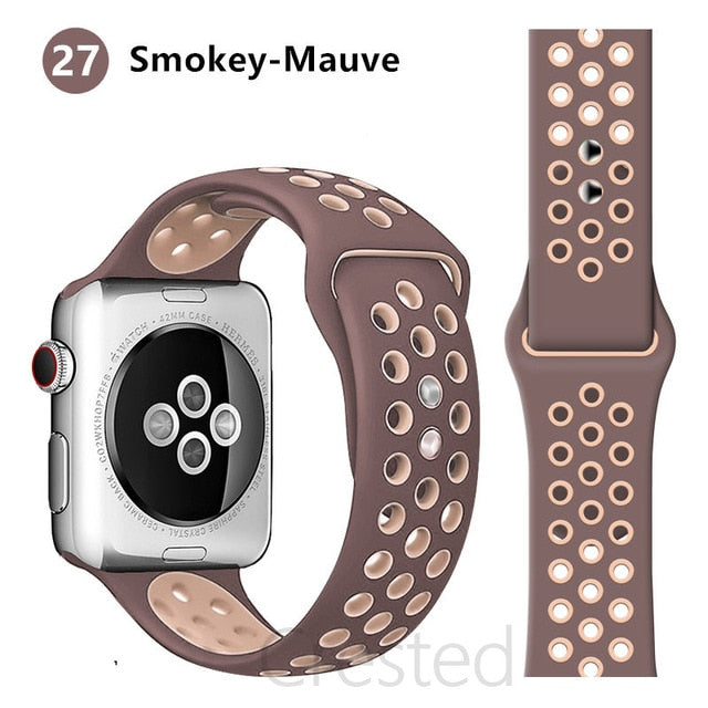 Breathable Silicone Strap For Apple Watch - Case Monkey