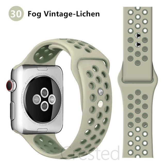 Breathable Silicone Strap For Apple Watch - Case Monkey