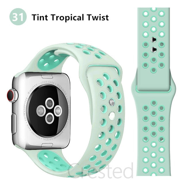 Breathable Silicone Strap For Apple Watch - Case Monkey