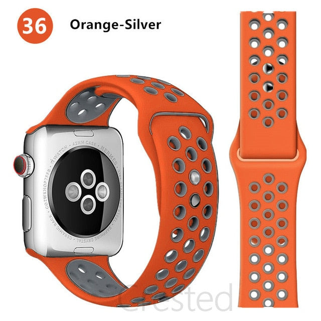 Breathable Silicone Strap For Apple Watch - Case Monkey