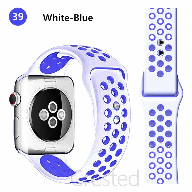 Breathable Silicone Strap For Apple Watch - Case Monkey